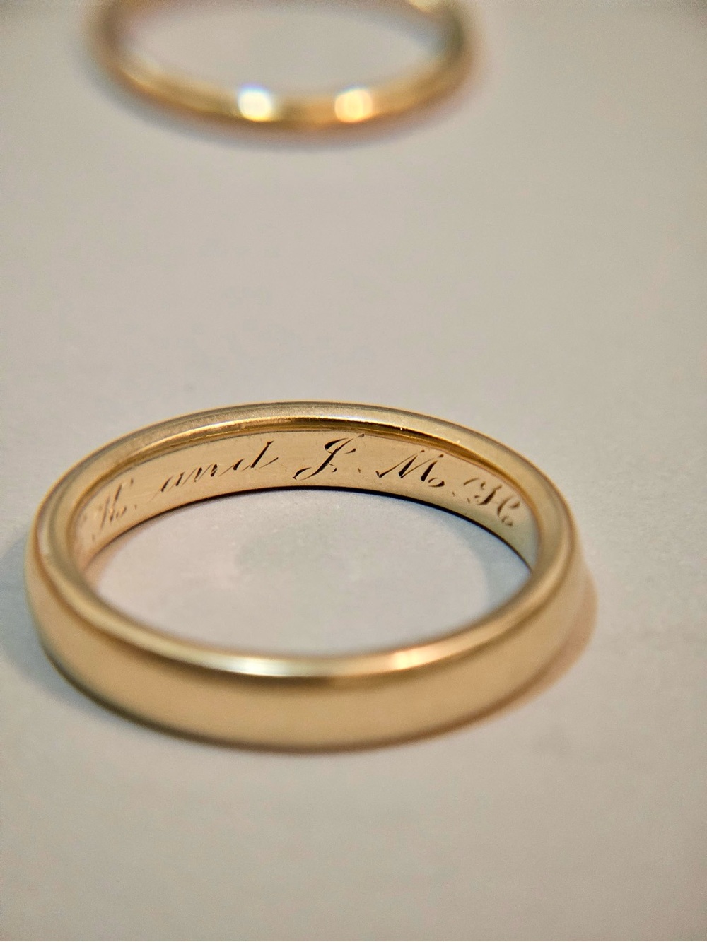 Antique Tiffany & Co. 18k Yellow Gold Wedding Band Ring 1900’s 6.5 Comfort Fit - Picture 5 of 13